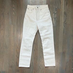 Abercrombie & Fitch Cream Ultra High Rise Jeans